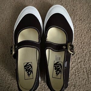 Vans Black and White Mary Jane Sneakers